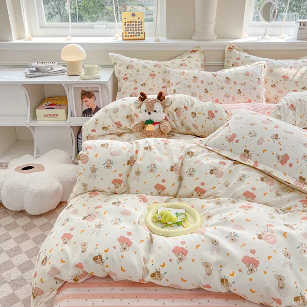 3pcs printed duvet set (1* duvet set + 2 * pillowcase, no core), bedding set, soft and comfortable, all-season - Image 5