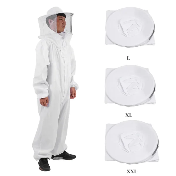 Beekeeper Protective Suit Beekeeper Suit Professional Beekeeping Protective Equipment Bee Keeping Full Body Beekeeper Suit Hat - Image 2