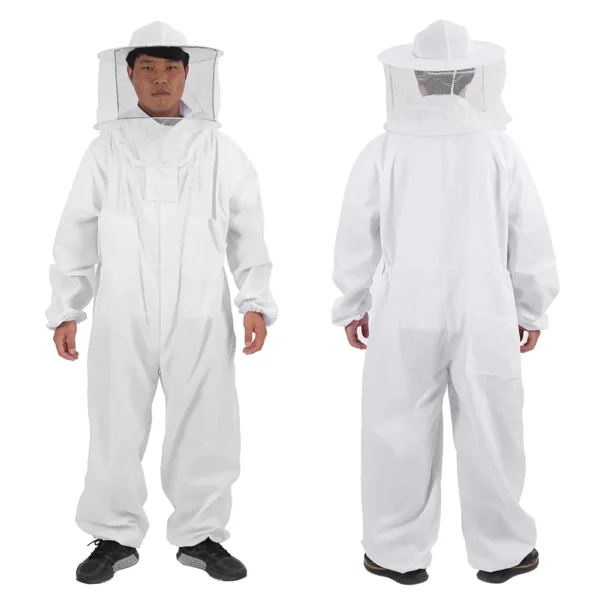 Beekeeper Protective Suit Beekeeper Suit Professional Beekeeping Protective Equipment Bee Keeping Full Body Beekeeper Suit Hat - Image 3