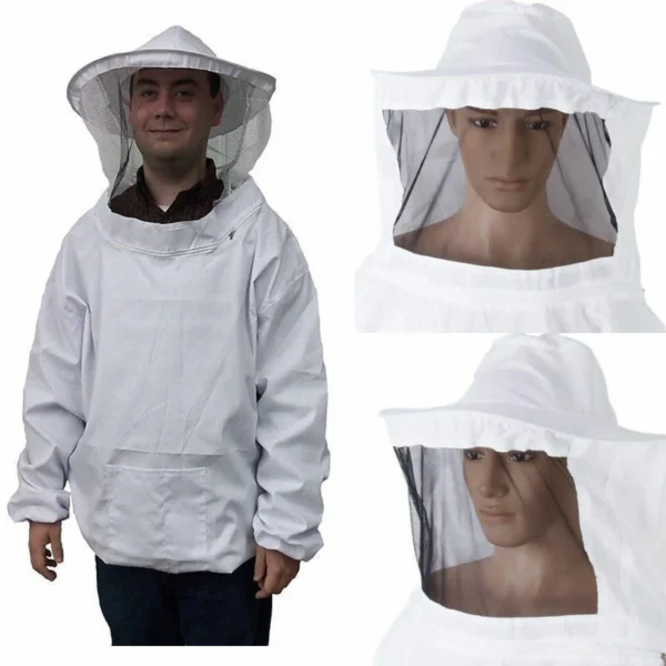 Protective Beekeeping Jacket Veil Smock Equipment Beekeeping Hat Sleeve Beekeeper Suit Apiculture Bee Dress - Image 2