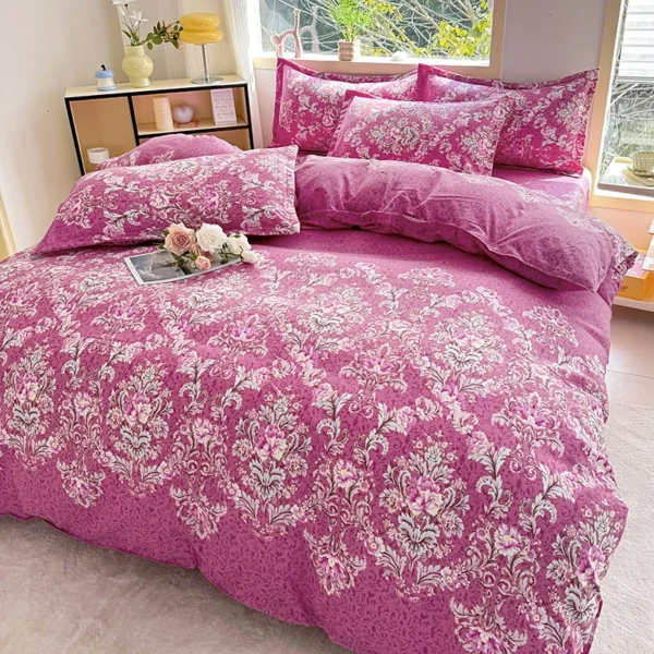Printed three-piece set, one duvet cover and a pair of pillowcases (unpadded), suitable for bedrooms, hotels - Image 2
