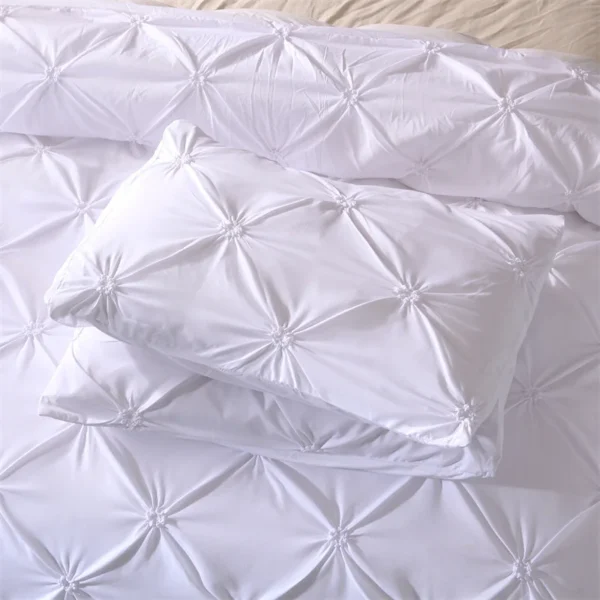 Queen Comfort Set 3Pieces, Gray Bed in a Bag Comforter Set for Bedroom, Beddding Sets without Comforter, Duvet cover&Pillowcases - Image 4
