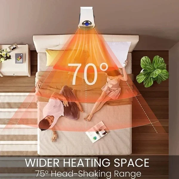 Electric Heater For Home Portable Plug In Wall Room Heating Stove Portable HouseholdPowerful Warm Blower Remote Control Warmer - Image 3