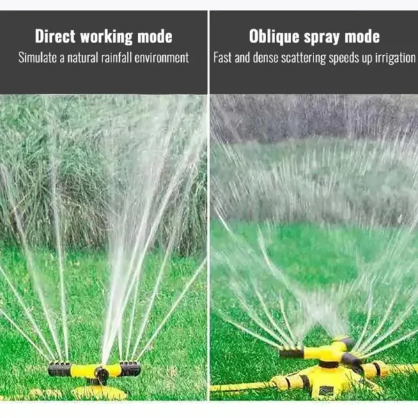 NEW 360 Degree Automatic Rotating Garden Lawn Sprinkler Yard Garden Large Area Coverage Water Sprinkler Irrigation Water Sprayer - Image 3