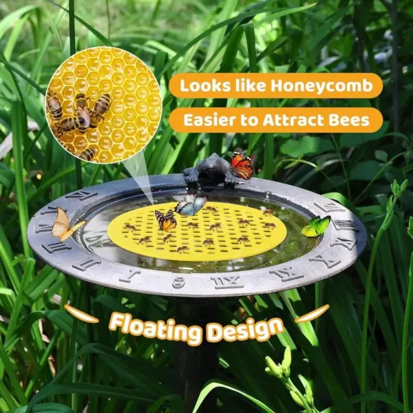 Floating Bee Island-Bee Waterer Bee Insect Drinking Tray Beekeeping Setups Luring Insect Waterer Island Tray For Outdoor Garden - Image 6