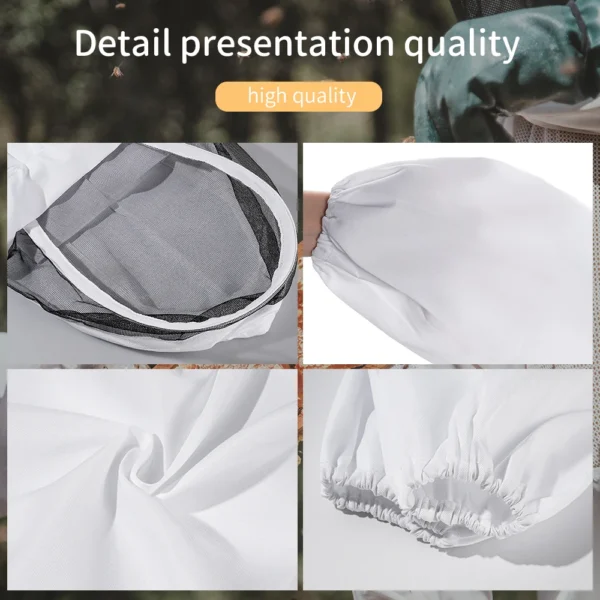 Full Body Beekeeping Clothes Professional Beekeepers Clothes Protection Beekeeping Suit Safty Veil Unisex Children Protective - Image 4