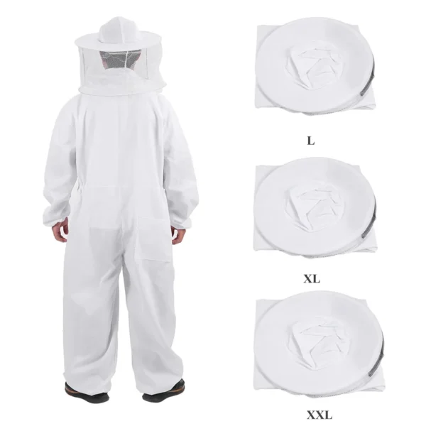 Beekeeper Protective Suit Beekeeper Suit Professional Beekeeping Protective Equipment Bee Keeping Full Body Beekeeper Suit Hat - Image 4