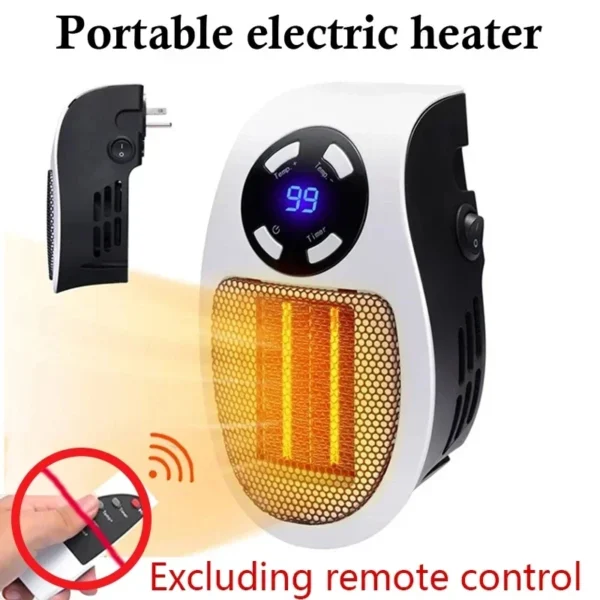 Electric Heater For Home Portable Plug In Wall Room Heating Stove Portable HouseholdPowerful Warm Blower Remote Control Warmer - Image 2