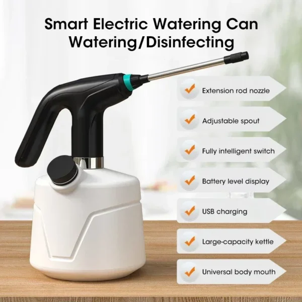 2L Agricultural Electric Spray Household Automatic Water Spray Disinfection Spray Garden Irrigation Tools Electric Watering Can - Image 3