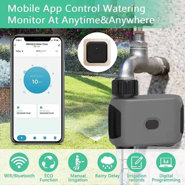 Design 4 AA Batery Powered Garden Smart Irrigation Wifi Automatic Irrigation Water Timer Use Smart Life App Plants watering - Image 2