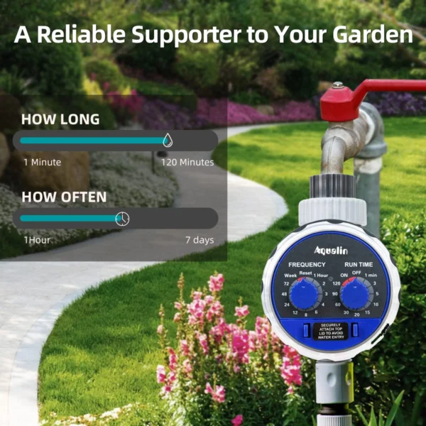 Garden Watering Timer Ball Valve /Solenoid Valve Irrigation Controller Home Garden Automatic Watering Electronic Valve - Image 2