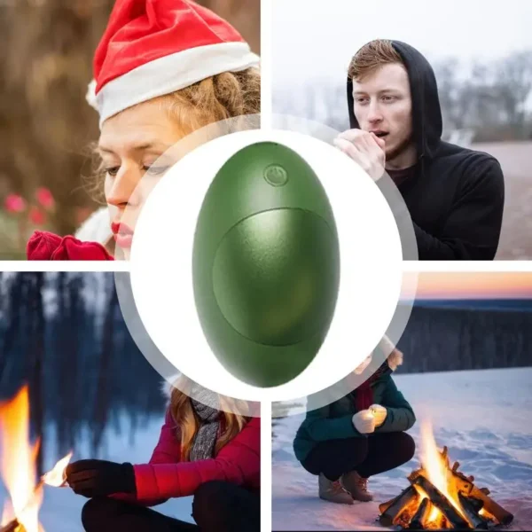 Magnetic Hand Warmer Multifunctional Avocado Hand Warmer 2-in-1 Small Avocado Pocket Warmer and Charging Bank for Outdoors - Image 3