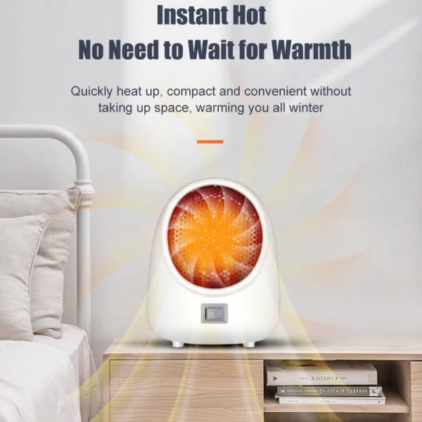 400W Mini Electric Heater 2-speed 3S Quick Heating Home Electric Heater 220V/110V Hot Fan Heater Overheating Protection Air Heat - Image 2