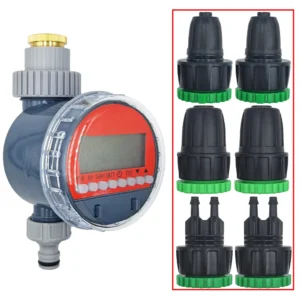 Ball Valve Automatic Electronic Watering Timer Drip Irrigation LCD Irrigator Controller System for Garden Yard Greenhouse