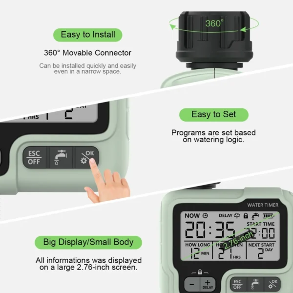 Automatic Water Timer Garden Digital Irrigation Machine Intelligent Sprinkler Used Outdoor to Save Water&Time - Image 2