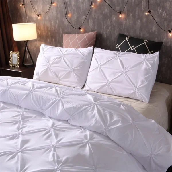 Queen Comfort Set 3Pieces, Gray Bed in a Bag Comforter Set for Bedroom, Beddding Sets without Comforter, Duvet cover&Pillowcases - Image 3