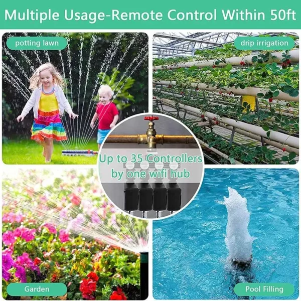 Design 4 AA Batery Powered Garden Smart Irrigation Wifi Automatic Irrigation Water Timer Use Smart Life App Plants watering - Image 6