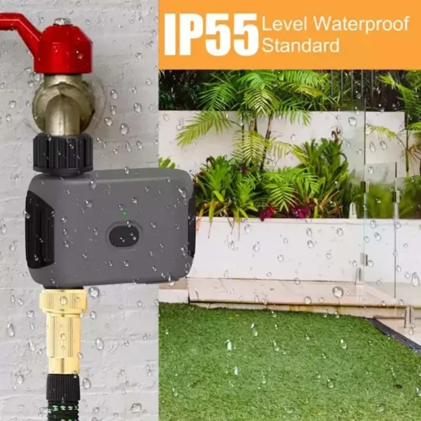 Design 4 AA Batery Powered Garden Smart Irrigation Wifi Automatic Irrigation Water Timer Use Smart Life App Plants watering - Image 5