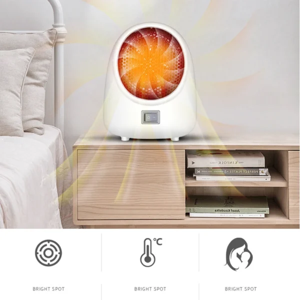 400W Mini Electric Heater 2-speed 3S Quick Heating Home Electric Heater 220V/110V Hot Fan Heater Overheating Protection Air Heat - Image 5