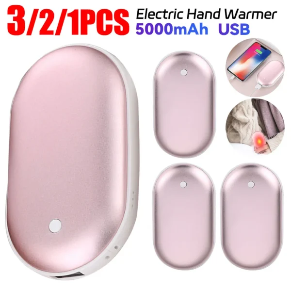 2 in 1 Magnetic Hand Warmer Mini Hand Warmers Heater 3 Temp Setting Split Pocket Heater Portable Hand Heaters for Indoor Outdoor