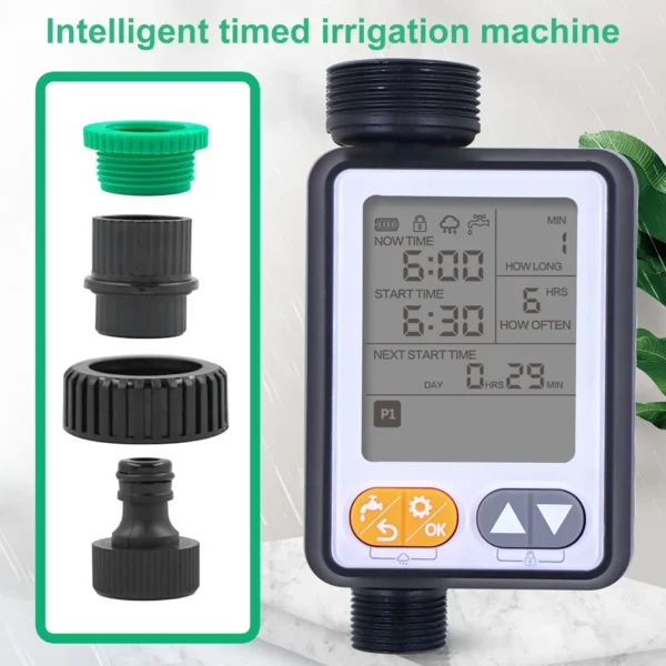 Digital Water Timer Garden Irrigation Controller Rainwater Sensing Automatic Watering Device LED Large Screen Watering Timer - Image 4