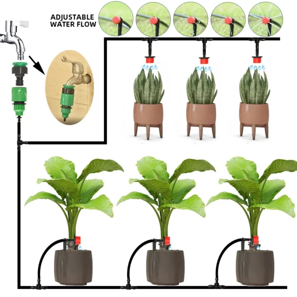 5M-60M Drip Irrigation System Plant Watering Set Watering Kits Adjustable Drippers For Irrigation Micro Garden Watering System - Image 2